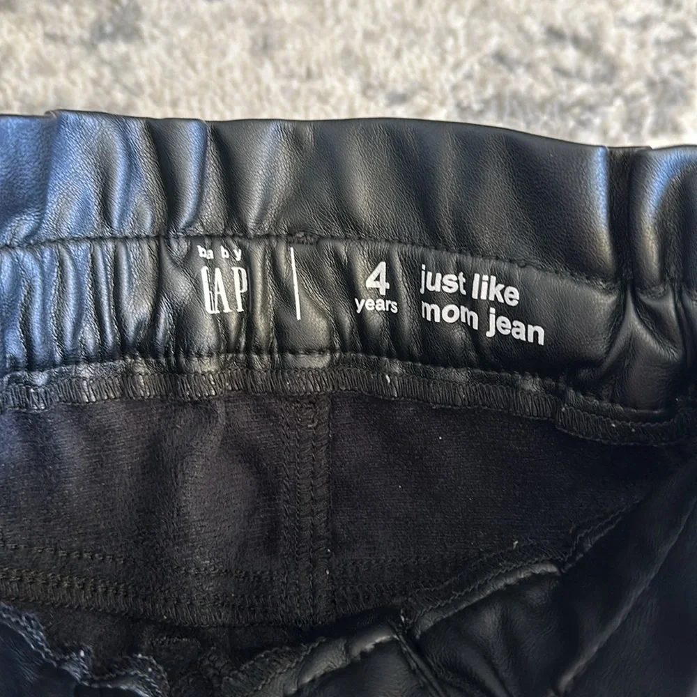 BabyGap Vegan-Leather Mom Pants Toddler Size 4